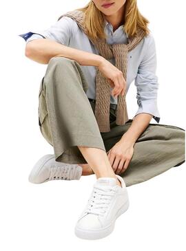 Scarpe Tommy Hilfiger Icon bianche da donna.