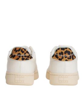 Scarpe da ginnastica Tommy Jeans Archive 98 Leopard bianche per donna.