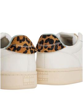 Scarpe da ginnastica Tommy Jeans Archive 98 Leopard bianche per donna.