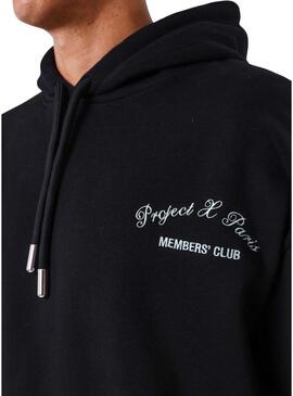 Felpa Project x Paris Member's Club nera per uomo.