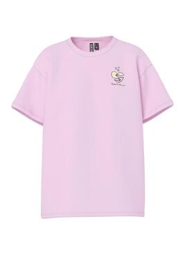 Maglietta Pieces Alfi Positive rosa per donna