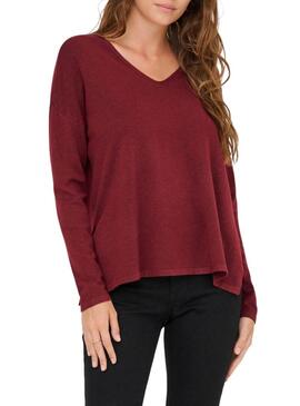 Maglia Only Malio granata per donna