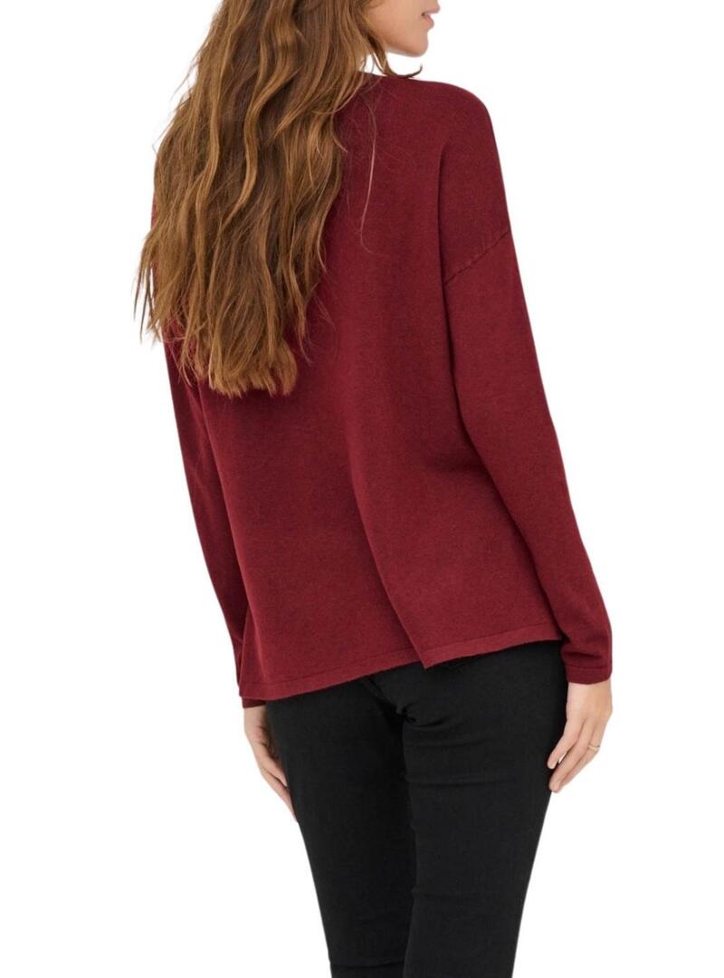 Maglia Only Malio granata per donna