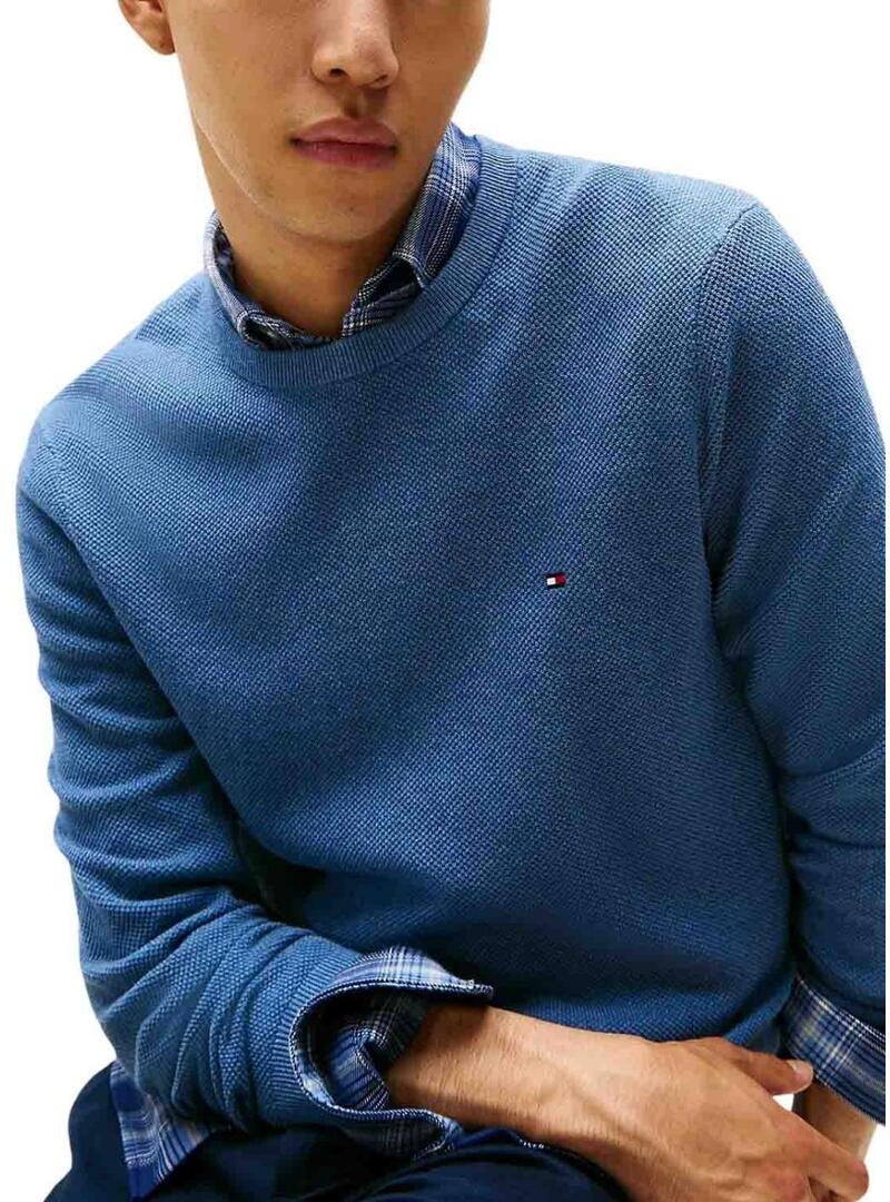 Maglia Tommy Hilfiger Essential Structure blu per uomo