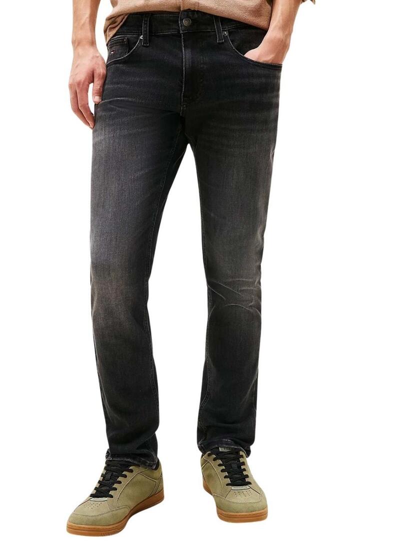 Pantaloni in jeans Tommy Jeans Scanton slim DI1286 neri per uomo