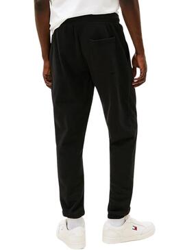 Pantaloni Tommy Jeans Flag slim neri per uomo