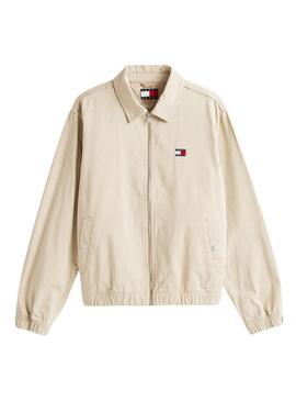 Giubbotto Tommy Jeans Essential Flag beige per uomo