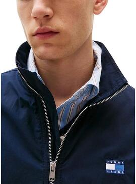 Giacca Tommy Jeans Essential blu navy regolare per uomo