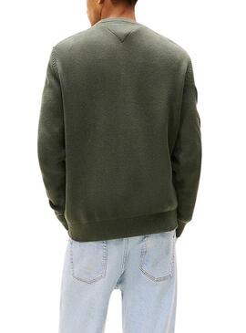 Maglia Tommy Jeans Essential slim verde per uomo
