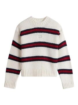 Maglia Tommy Jeans Fluffy a righe per donne