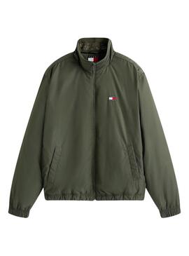 Giacca Tommy Jeans Essential Padded verde per uomo.