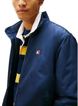 Giacca Tommy Jeans Essential Padded blu per uomo.