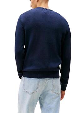 Maglia Tommy Jeans blu basic per uomo