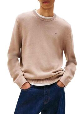 Maglia Tommy Jeans basic beige per uomo