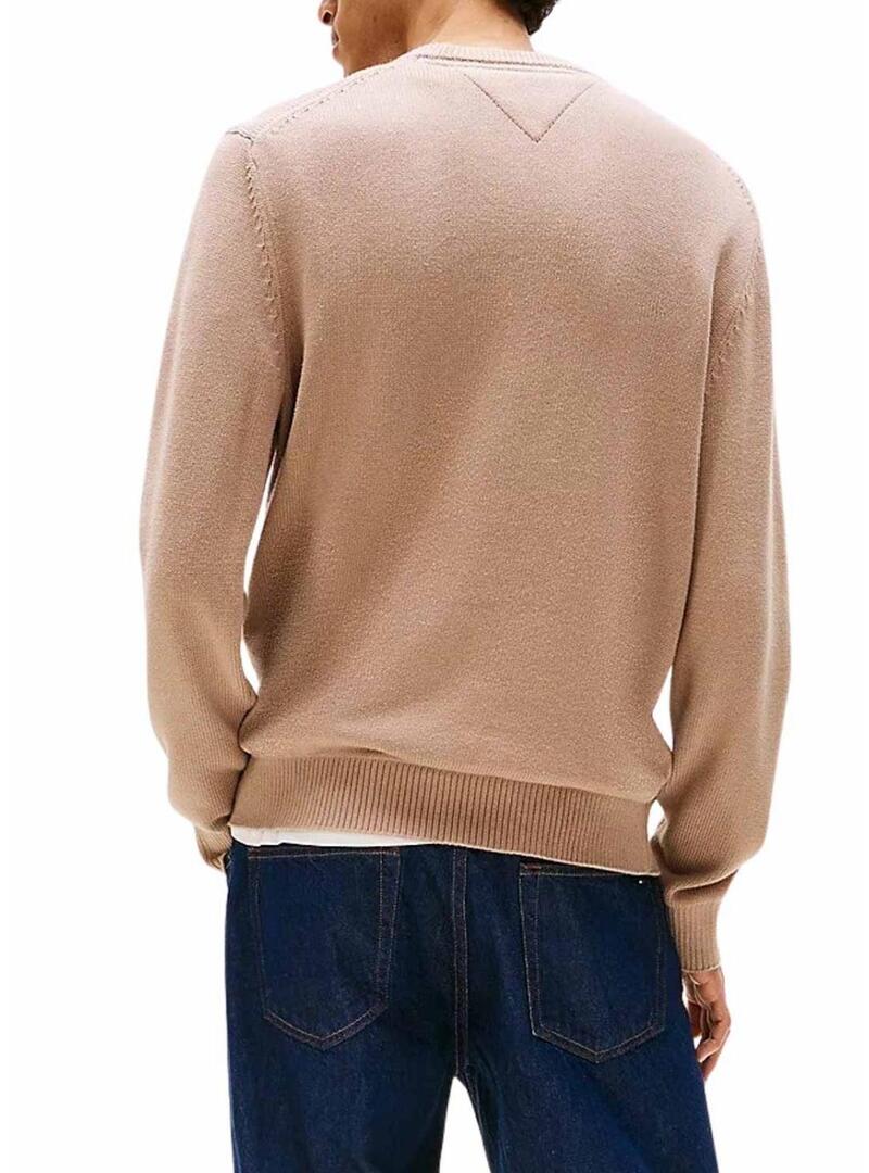 Maglia Tommy Jeans basic beige per uomo