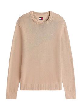 Maglia Tommy Jeans basic beige per uomo