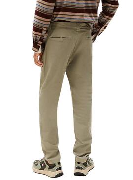 Pantaloni Tommy Jeans Austin Chino verdi per uomo