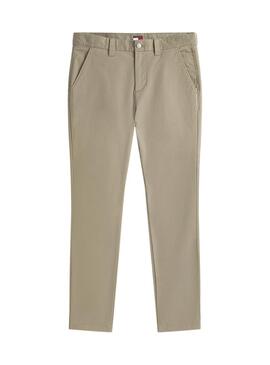 Pantaloni Tommy Jeans Austin Chino verdi per uomo