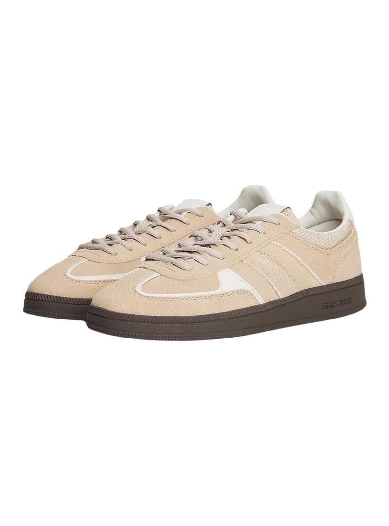 Scarpe Tommy Jeans Greenwich beige per donna