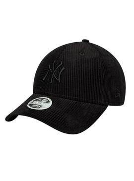 Cappellino New Era League Cord 9FORTY nero per donna