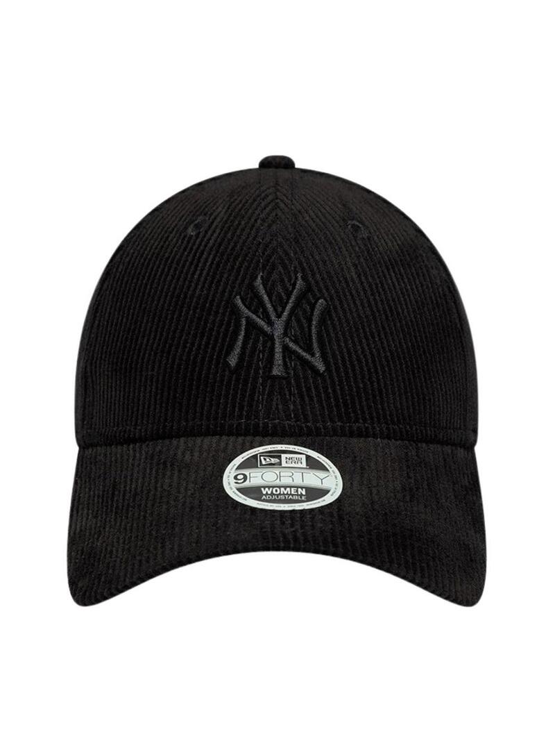 Cappellino New Era League Cord 9FORTY nero per donna