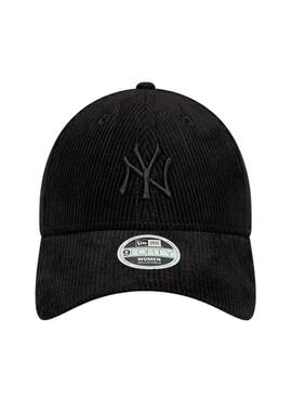 Cappellino New Era League Cord 9FORTY nero per donna