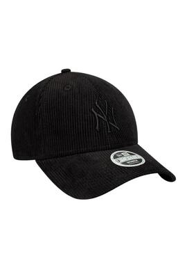 Cappellino New Era League Cord 9FORTY nero per donna