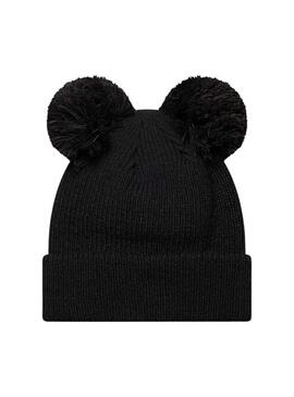 Berretto New Era Double Pom nero per donna