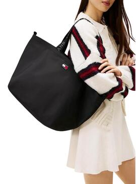 Borsa Tommy Jeans Tote nera per donna