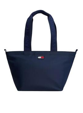 Borsa Tommy Jeans Mini Tote blu scuro per donna