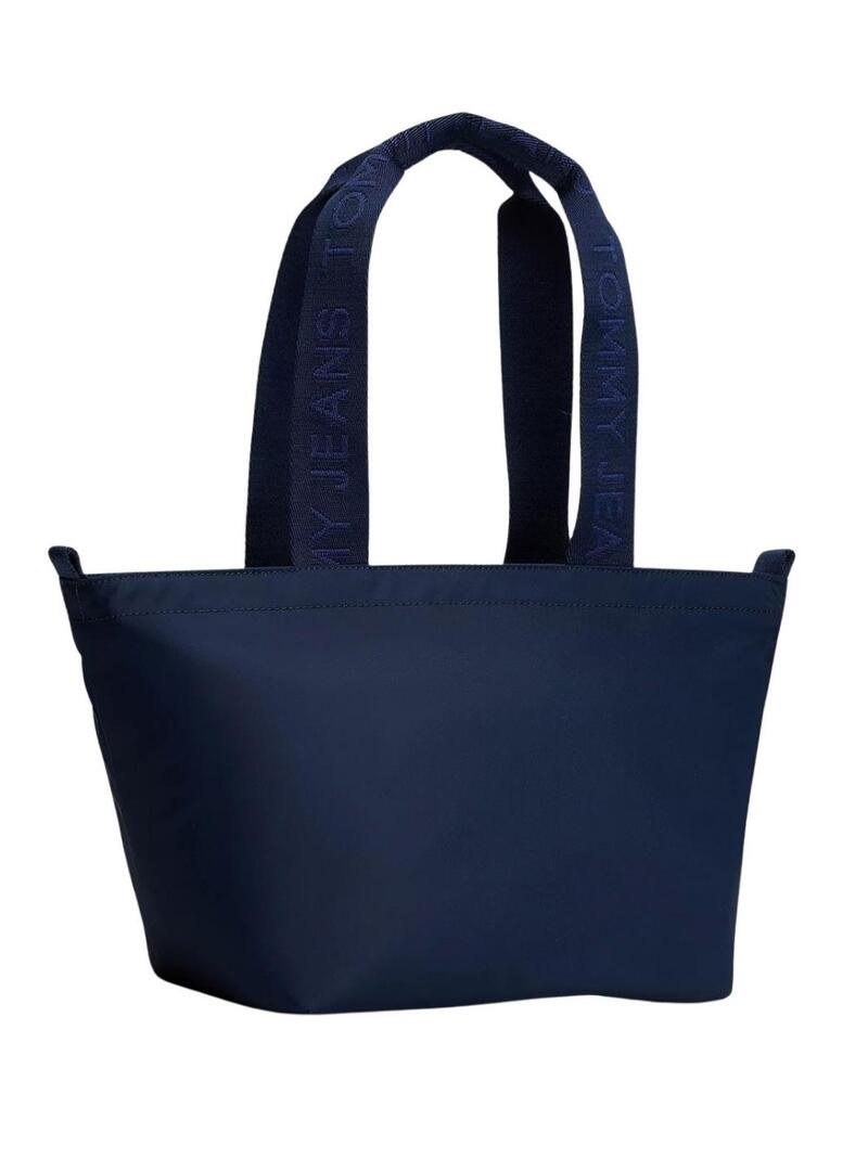 Borsa Tommy Jeans Mini Tote blu scuro per donna