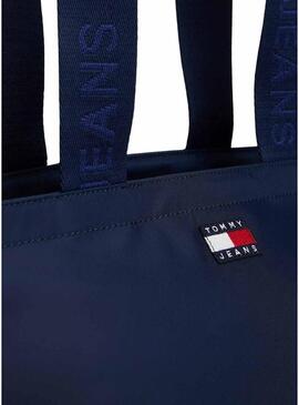 Borsa Tommy Jeans Mini Tote blu scuro per donna