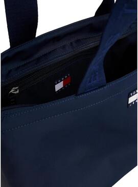 Borsa Tommy Jeans Mini Tote blu scuro per donna