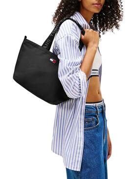 Borsa Tommy Jeans Mini Tote nera per donna