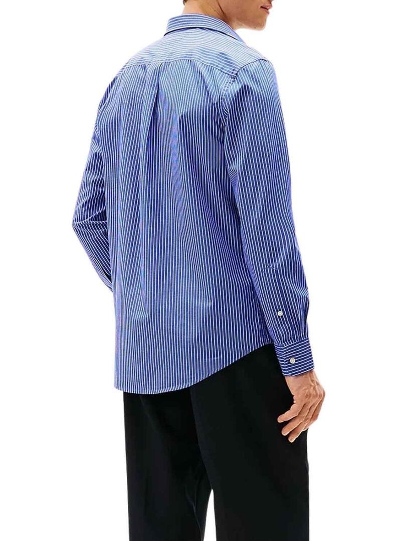 Camicia Tommy Hilfiger Hairline blu per uomo