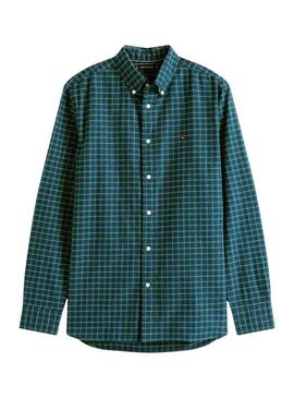 Camicia Tommy Hilfiger Oxford tartan verde per uomo
