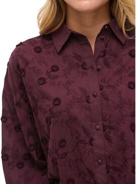 Camicia Vila Visimone bordeaux per donna.