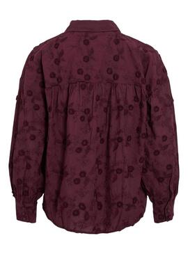 Camicia Vila Visimone bordeaux per donna.