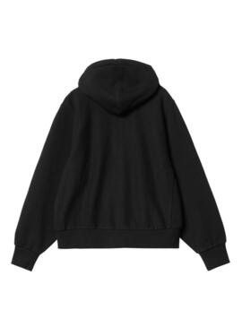 Felpa con zip Carhartt nera per donna
