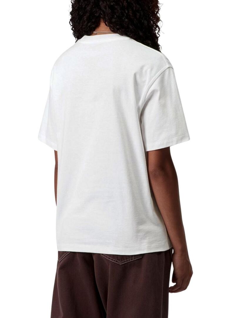 Maglietta Carhartt American Script bianca per donna.