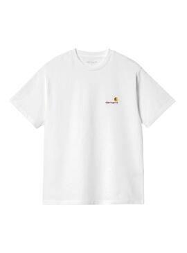 Maglietta Carhartt American Script bianca per donna.
