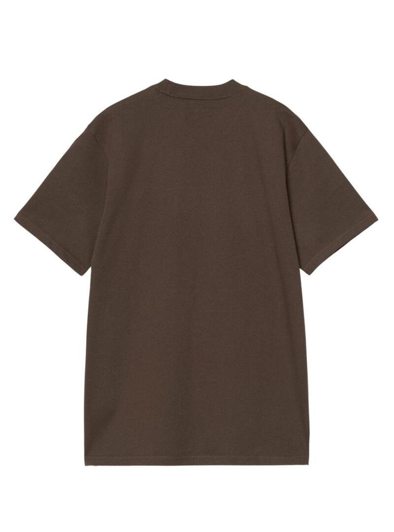 Maglietta Carhartt Script marrone per uomo.