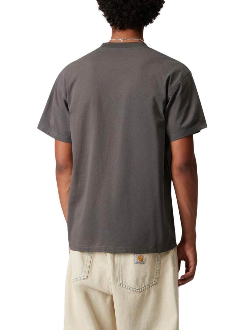 Maglietta Carhartt Script grigia per uomo