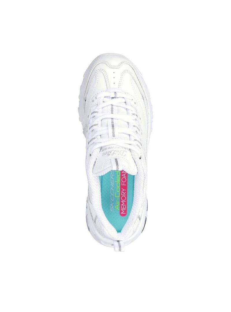 Sneakers Skechers D Lites bianche per donna