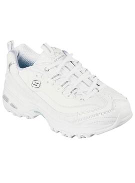 Sneakers Skechers D Lites bianche per donna