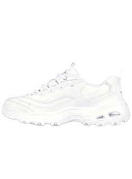 Sneakers Skechers D Lites bianche per donna