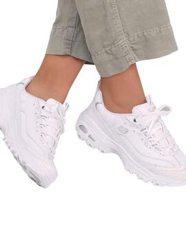 Sneakers Skechers D Lites bianche per donna