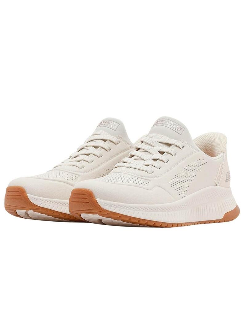 Scarpe da ginnastica Skechers Bobs Squad 4 bianche per donna.