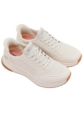 Scarpe da ginnastica Skechers Bobs Squad 4 bianche per donna.