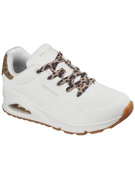 Sneakers Skechers Uno stampa animalier per donna